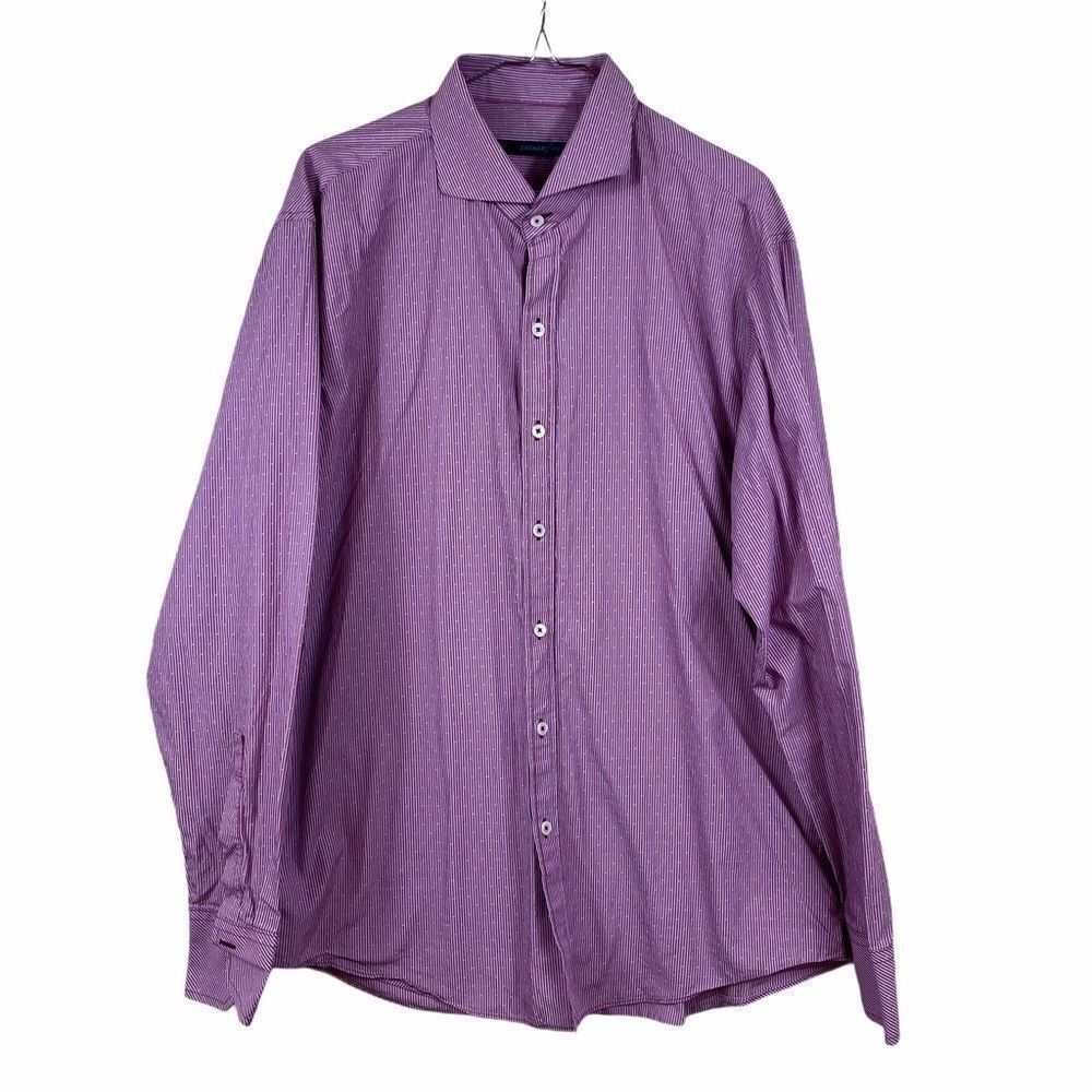 ZACHARY PRELL Red Blue Striped Shirt